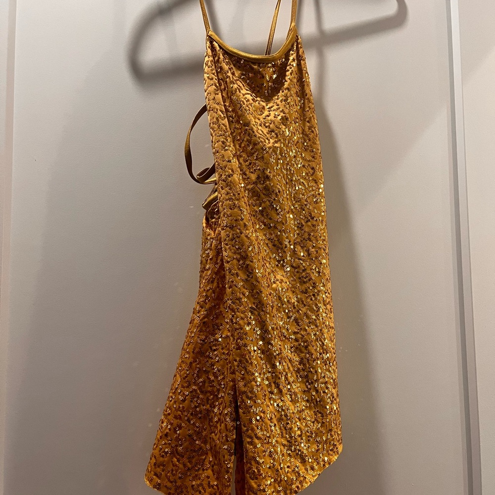 Balera Gold Sequin Kids Dance Costume